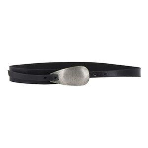 Free People Black Leather Oyster Bay Hip Belt NWT Sz M/L